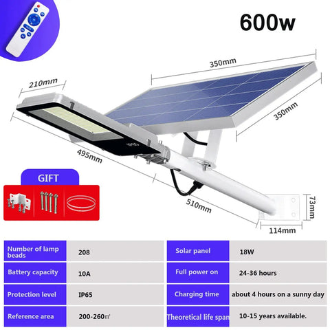 Image of Rock Solid Solar LED Flood Lights With Motion Sensor And Hella Bright 600W Output Wireless Remote IP65 Weatherproof Outdoor Security Wall Lamp.