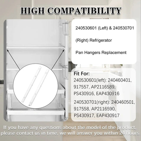 Left And Right Refrigerator Pan Hanger Replacement Budget Friendly Must Have For Frigidaire And Kenmore Refrigerators