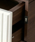 Ultra Thin Cabinet Door Catch 5 Pack With No More Loud Slams Silent Closure Self Adhesive Drawer Magnets in use on wooden cabinet
