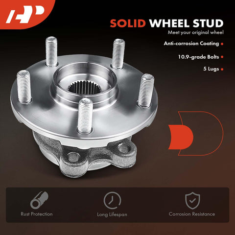 Two Front Wheel Bearing And Hub Assembly Pack Fits Toyota RAV4 2006 2012 V6 Engine And 2013 2018 Models Mirai 2016 2020