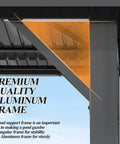 Close-up of 8.5 By 8.5 Ft Outdoor Hardtop Gazebo With Double Roof, showing premium aluminum frame and structural detail.