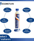 Soldering flux paste tube for Desoldering Wick And No Clean Flux Set For Electronics Repair Fast Solder Removal Kit features