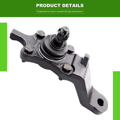 Beefed Up Front Suspension Kit With Upper And Lower Ball Joints For Toyota 4Runner Sequoia And Tundra 1996-2002 4 Piece Set Includes Two Upper Ball Joints And Two Lower Ball Joints Left And Right, black steel ball joint
