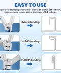 Heavy Duty Hand Seamer And 2 In 1 Metal Bender With 90 Degree And 180 Degree Seams All In One Standing Seam Roofing Tool operation guide