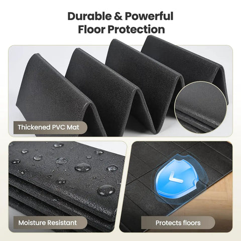 Anti Vibration Mat For Washing Machines And Dryers Foldable Rubber Floor Pad With Waterproof Non Slip Noise Reducing Shockproof Floor Protector For Home Laundry Room And Laundry Area