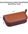 Brown leather rectangular case for Complete Watch Repair Kit With Link Removal Tool And Case Opener For Battery Replacement.