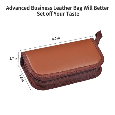 Brown leather rectangular case for Complete Watch Repair Kit With Link Removal Tool And Case Opener For Battery Replacement.