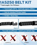 Diagram of 41A5250 Garage Door Opener Drive Belt Replacement Kit 237 Inch Belt for 7 Foot Doors with PU belt and steel clips