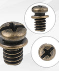 Twenty Piece Heavy Duty Ceiling Fan Blade Screws Quarter Twenty Thread By Three Eighth Inch Long Carbon Steel Pan Head Bolts close-up view