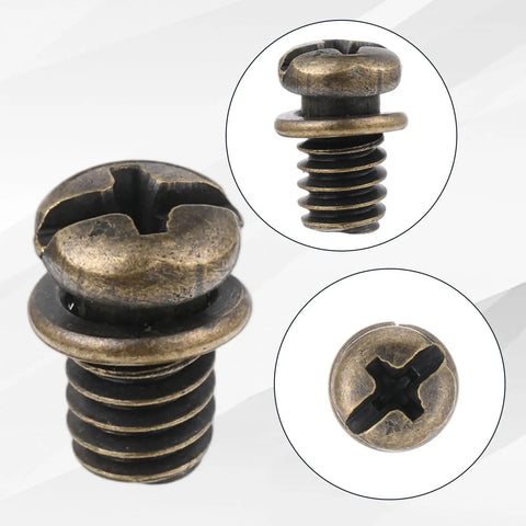 Twenty Piece Heavy Duty Ceiling Fan Blade Screws Quarter Twenty Thread By Three Eighth Inch Long Carbon Steel Pan Head Bolts close-up view