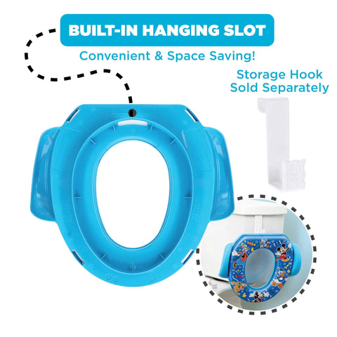 Toddler Potty Training Seat With Plush Removable Pad And Sturdy Grip Handles Fitting Regular Or Elongated Bowls Quick Wipe Down Design Super Comfy Setup Getting Little Tykes Cool With The Big Toilet