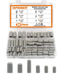 80 Piece Rubber Vacuum Cap Set For Cars And Machinery End Plugs Kit For Carburetors And Manifolds with case of gray caps