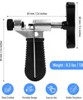 Bike Chain Repair Tool Set With Chain Breaker Splitter, ergonomic handle, hardened steel, 130g shown with dimensions