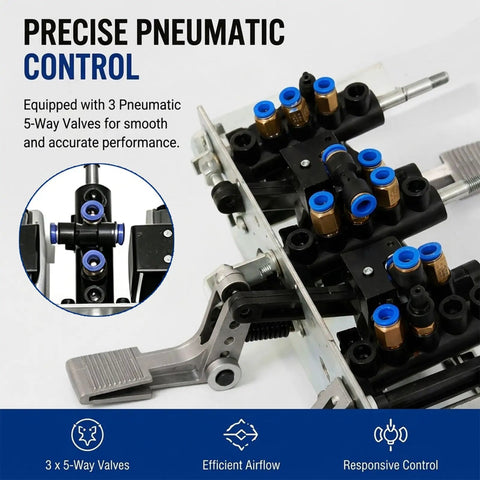 4 Pedal Tire Changer Foot Control Assembly With Heavy Duty Steel Frame And Aluminum Pedals Pneumatic Air Valve System