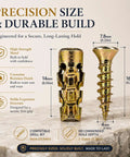 6x14mm Short Expansion Screw Set For Cabinet Hinge Repair And Stripped Thread Restoration, Includes Metal Wood Anchors