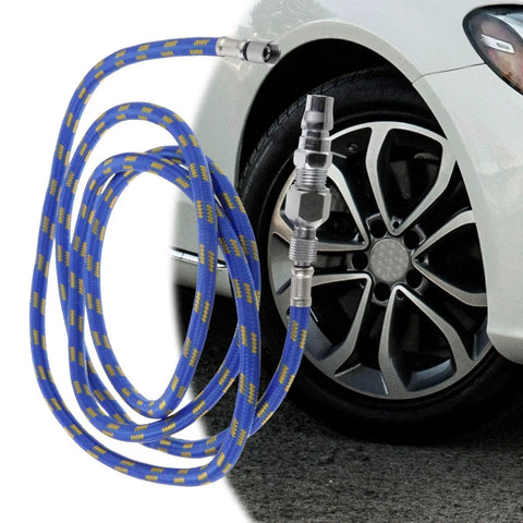 Badass Braided Air Hose Adapter Connector Fitting Fits Spray Gun Tool Kit Flexible PE Material Extension Link 1 8 Meters Length For Air Compressor System Totally Tough Build For Contractors Or Diy Guys Want Pro Flow No Leaks While Painting Walls, blue hose by car wheel