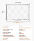Adjustable Chain Link Fence Gate 72 By 48 Inches Rust Resistant Galvanized Steel Garden Gate for Farm and Yard diagram
