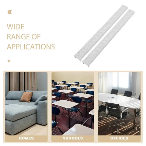 White Plastic Drawer Slides Replacement with anti-slip stability and full extension glides for home, school, and office cabinets