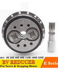 Rock Solid Heavy Duty Cycloidal Pinwheel RV Reducer Gearbox 150BX Series 750W Servo Motor showing industrial gears and output shaft.