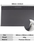 Extra Large Soldering Mat Silicone Workstation Pad 23.5x13.7 Inches Pro Grade Heat Resistant Up To 932 Degrees Fahrenheit Mat