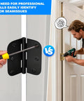3.5 Inch Door Hinge Shim Kit With Pro Grade Plastic Spacers shown being installed for easy door alignment
