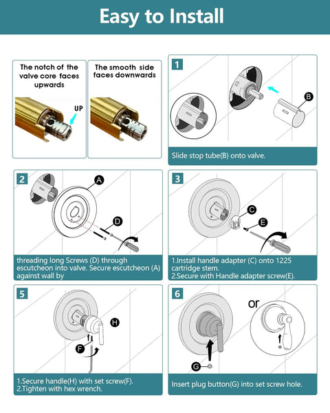 Upgrade Your Bathroom Today With This Slick Moen Chateau Replacement Trim Kit In Classic Oil Rubbed Bronze, Featuring Easy Pull On Push Off Handle Design And Clear Hot Cold Labels For A Totally Fresh Modern Shower Look Without Buying The Valve Cartridge. Easy-to-install shower trim kit diagram with bronze valve parts
