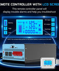 Beefy 2500W Pure Sine Wave Inverter With Transfer Switch For RVs And Trucks 12V DC To 120V AC Converter with LCD controller display