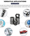 Compact 4mm Inner Diameter 8mm Outer Diameter 3mm Bore Deep Groove Ball Bearings with Double Rubber Sealed Shields, showing various applications.