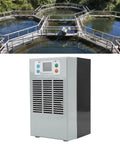 Sleek Semiconductor Water Chiller For Aquarium Tanks 20 Liter Capacity With 70 Watt Cooling Power Compact Electric Cooling Unit US Plug near large fish tanks.