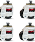 Straight Up Durable Industrial Grade Retractable Leveling Casters With Self Adjusting Dial Leveler And Threaded Stem Four Pack smooth swivel caster wheels