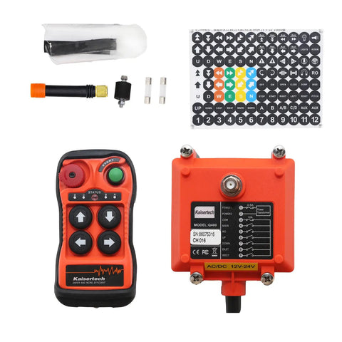 Q400 4 Button Industrial Wireless Remote Control For Hoist Crane With 100M Range And IP65 Weatherproof Rugged Design components layout