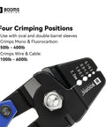 Pro Grade Fishing Crimping Tool Kit With Ten Point Six Inch Pliers and 140 Double Barrel Sleeves Up to 2.2mm Crimp close-up