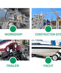 Image showcasing various applications for Heavy Duty Hand Crank Winch Featuring Dual Ratchet Brake And Precision Bearing Drivetrain.