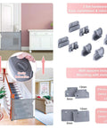 Retractable Safety Barrier Gate for Stairs and Doors Extra Wide 54 Inch Mesh Baby and Pet Gate installation options and wall spacers