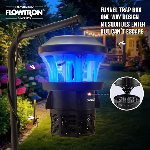 Outdoor Bug Trap With UV Light And Powerhouse Fan For Half Acre Coverage, weather-resistant insect control for patios.