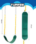 3 Pack Green Swing Seats Heavy Duty 66 Inch Chains Replacement Swing Set Accessories With Snap Hooks For Kids Outdoor Play