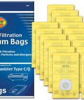 Premium Replacement Vacuum Bags For Kenmore Type C Q 5055 50557 50558 And Panasonic Type C5 Canister Vacuums, 15 Pack