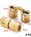 Barrel Hinges For Cabinets And Boxes Concealed Invisible Hinges Brass Finish 8-12mm For Furniture Hardware 10mm Hinge