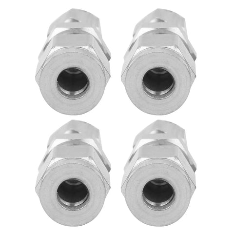 4Pack 304 Stainless Steel Compression Fittings Straight Double Ferrule Tube Adapter 1/8Inch To 1/4Inch Pipe Reducer Connector, close-up view.