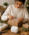 Person using Cotton Twine Roll Three Ply Natural White Go-To Gift Wrapping And Crafts All-Purpose String for gift wrapping