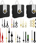 Three Shaft Size Quartz Clock Movement Kit With Eight Pairs Of Short Hands, Battery Powered Clock Mechanism Replacement