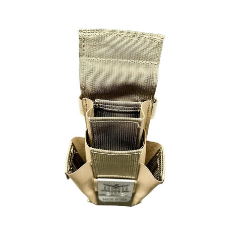 Front view of Murphy Speed Tool Pouch With Nelson Freedom Clip For Tape Measure And Small Tools, made from 1000D nylon, USA-made.