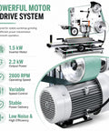 Drop Dead Solid 1500W Belt Grinder Sander 2X72 Variable Speed Floor Machine with 1.5 kW motor and smooth operation features.