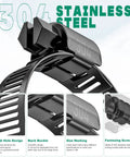 Stainless Steel Hose Clamps Kit 175 Pieces Adjustable From Quarter Inch To One And A Half Inch 6 To 38 Millimeter Heavy Duty