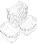 Straight Up Sturdy 12 Pack Clear Plastic Storage Bins With Handles For Pantry Organizing Cabinet Shelving Transparent Food Containers Super Handy For Freezer Closet Under Sink Setup stacked with one separate