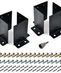 4 Pack Post Anchor Brackets Kit For 4x4 6x6 8x8 Wood Posts For Deck Supports Porch Railings And Handrails Heavy Duty Adjustable Base