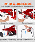 Heavy Duty Hydraulic Lift Table Cart 500 Lb Portable Scissor Platform With Pump shown in use, illustrating easy installation process.