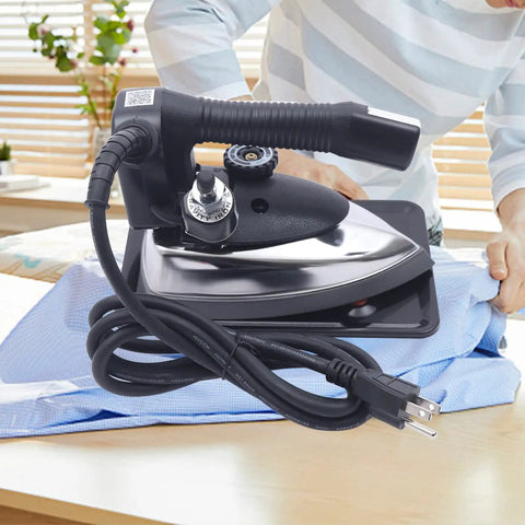 Heavy Duty Workhorse Gravity Feed Steam Iron With Hefty 3L Reservoir And Slick Nonstick Soleplate for garment finishing and pressing.
