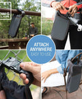 Safebox Portable Safe With 3 Digit Resettable Combination Lock, Slash Resistant Material, attached to various surfaces
