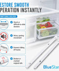 Left And Right Refrigerator Drawer Slide Rails Replacement Kit For Kenmore And Frigidaire shown with problem-solving benefits
